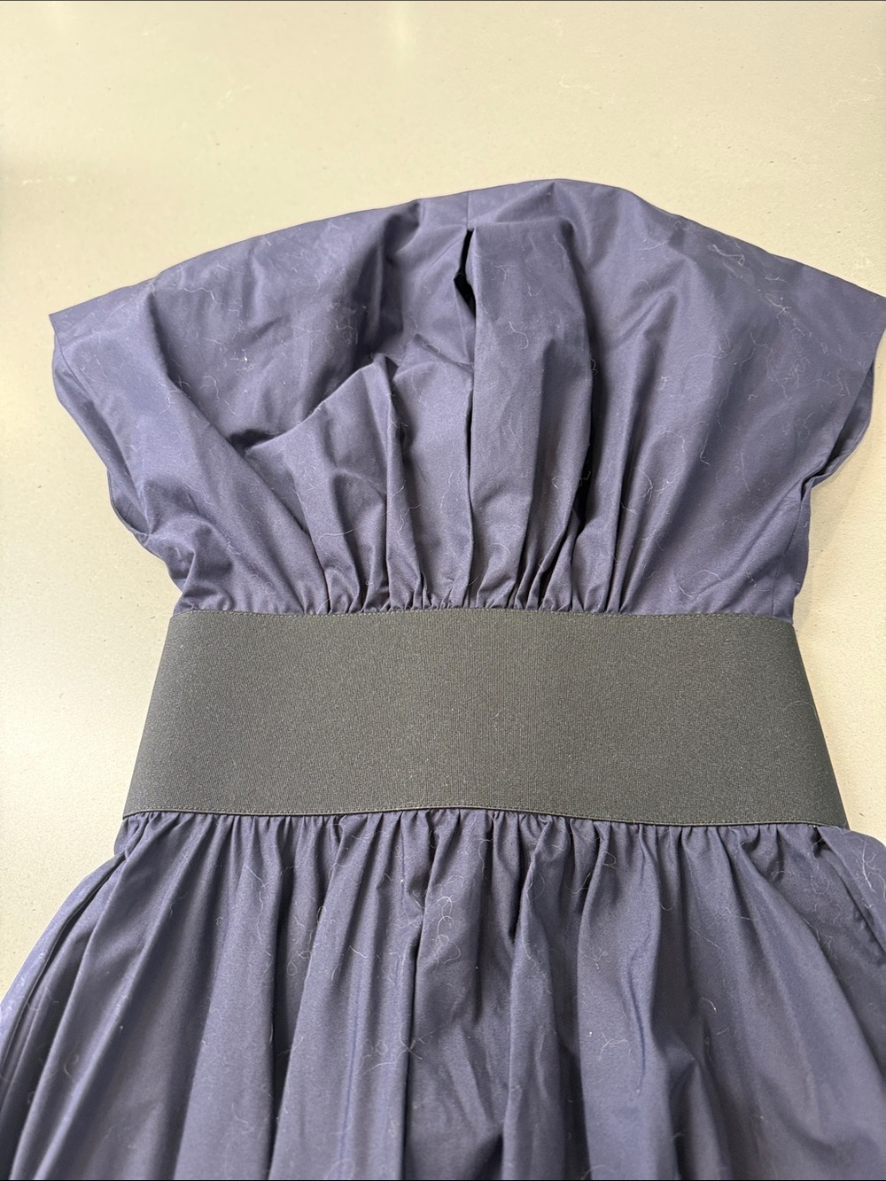 Alaïa Navy Maxi Shirt Dress with Wide Black Belt - Picture 4 of 4